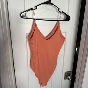 Gaze Coral Sleeveless Bodysuit